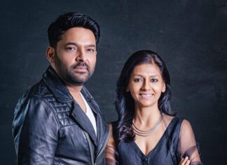 Nandita Das Instagram - Cool photos from Busan. No make up, no studio. They made @kapilsharma and me stand under a staircase in the main lobby of the theatre. Yet they managed to make us look like a Mafia Duo in Black. I could not hold that serious look for long, but the comedy king did! The article is all in Korean, but still sharing it- http://www.cine21.com/news/view/?idx=8&mag_id=101178 #zwigato @busanfilmfest the full middle photo is in the story. See what happens when you are grappling with technology!