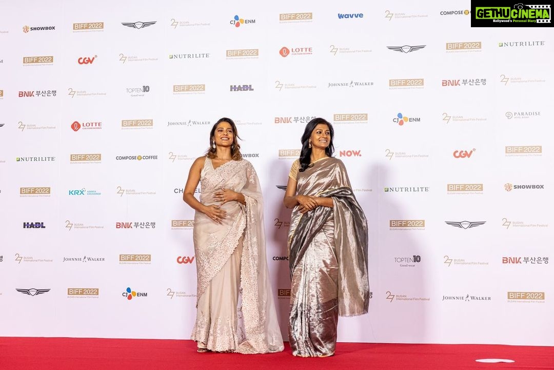 Nandita Das Instagram - From yesterday- the Asian premiere of #zwigato - so heartwarming to get the amazing response. See we are all smiling!! And lovely to meet others from the Indian film contingency. And a couple of photos from the opening night that I just got. More coming…watch this space! @kapilsharma @shahanagoswami @applausesocial @sameern @busanfilmfest