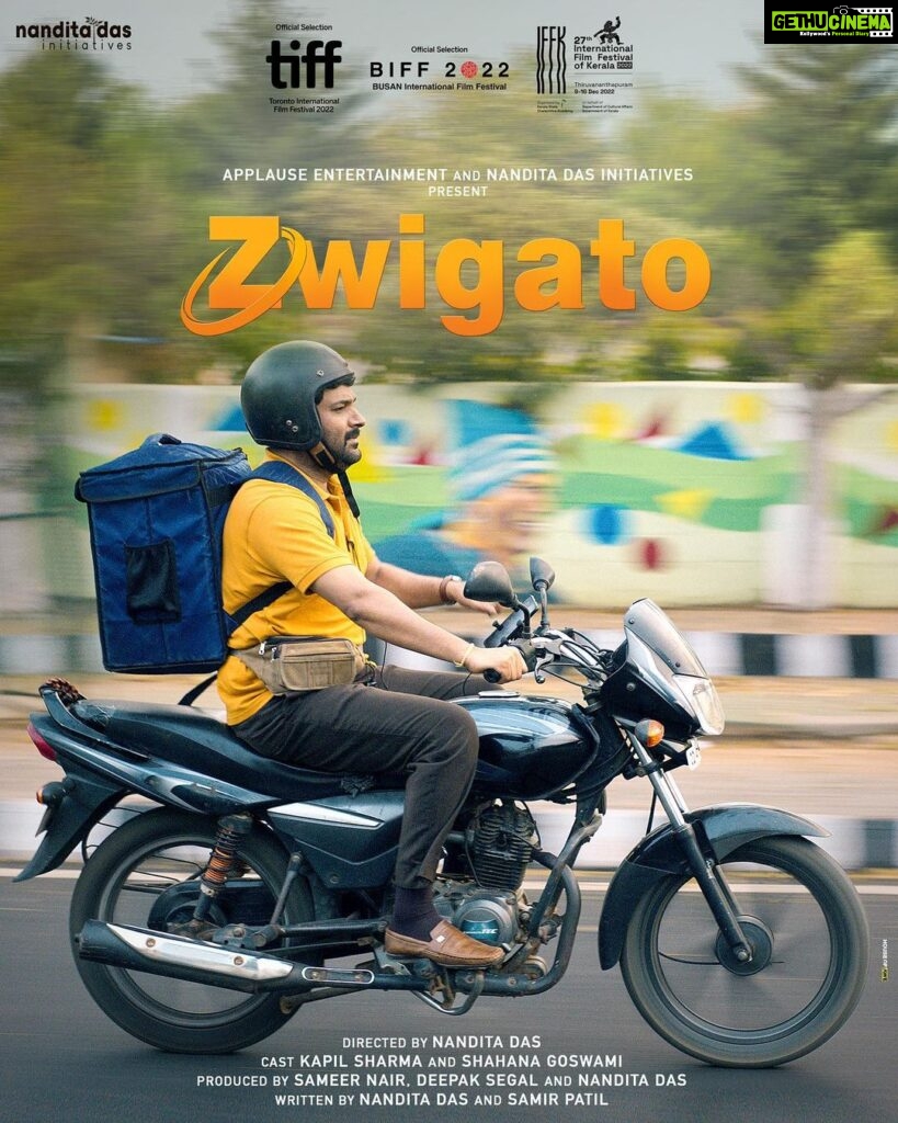 Nandita Das Instagram - Sharing some good news - #Zwigato is going to open the Kaleidoscope section of the 27th International Film Festival of Kerala! Excited that it’s now going to premiere in India. Hope it connects with the audiences like it did at @tiff_net and @busanfilmfest @kapilsharma @shahanagoswami @sameern @applausesocial @iffklive