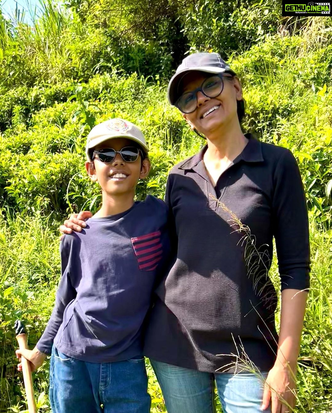 Nandita Das Instagram - Not done sharing about our trip. So next we went to Uganda. Small planes, grassland to hills and forests, long treks, fatigue…but all worth it. A once in a lifetime experience of being up close with the mountain #gorilla They look scary because of their size but we humans are more abusive and intrusive so they are rightly more scared of us. We did our best to not disturb them. They looked at us without much interest. Thankfully! #bwindi #uganda