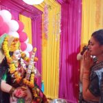 Navaneet Kaur Instagram - स्त्रीशक्ती शारदोत्सव मंडळ गांधी चौक अमरावती येथे माता जी चे दर्शन करुण आशीर्वाद घेतले
