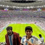 Navya Nair Instagram – Babe ❤️❤️❤️❤️
I can see his happiness cos Argentina won .. enjoy babe 🤗🤗🤗

#travel #fifa #worldcup #argentinafan #mybabymylife #mylove #mysai