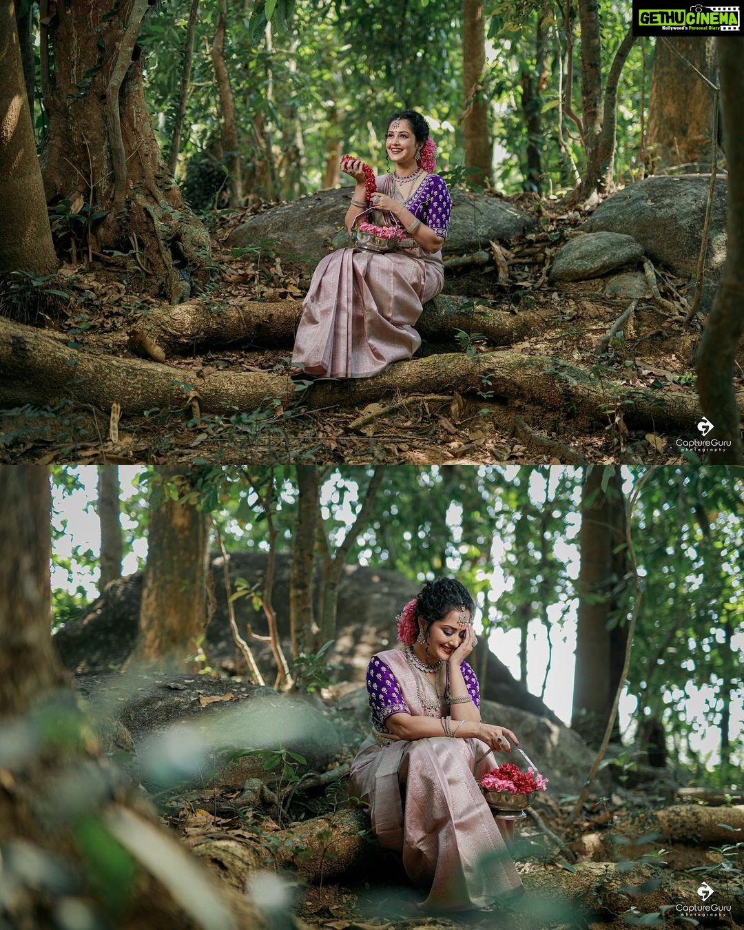 Neetha Ashok Instagram - Picture credits: @gurugatty_mlore @captureguru_photography Styling: @boss_ladyy_vestire MUA: @shubhas_beauty_lounge Saree: @kyara_the_label Blouse: @vastramboutiquemangalore