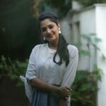 Neetha Ashok Instagram - Trusting the timing of my own life Tell me which song comes to your mind looking at this photograph 💙 An outfit I can picture wearing a million different ways. So classic, so retro & yet so modern. Team @moodarrest @nitinpatte @aritra.ghosal.moments Wearing - @arulaa_by_rashmianooprao Mua @alyna_makeovers