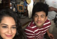 Neetha Ashok Instagram - Dated 5th March 2020 Picture 1- Panna-Munna first scene together. @sidmoolimani is such a sweetheart and humble guy and shooting with him was something which I always loved and cherished because we had fun. More power to you chaddi boy 😂🤗❤️ Picture 2-this was clicked to send to @neetha.vs ma’am (our costume designer) to verify how I looked once I got ready for the scene 😬