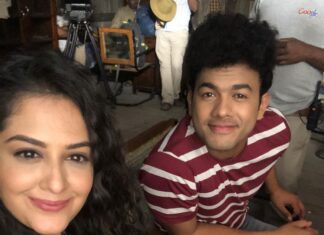 Neetha Ashok Instagram - Dated 5th March 2020 Picture 1- Panna-Munna first scene together. @sidmoolimani is such a sweetheart and humble guy and shooting with him was something which I always loved and cherished because we had fun. More power to you chaddi boy 😂🤗❤️ Picture 2-this was clicked to send to @neetha.vs ma’am (our costume designer) to verify how I looked once I got ready for the scene 😬