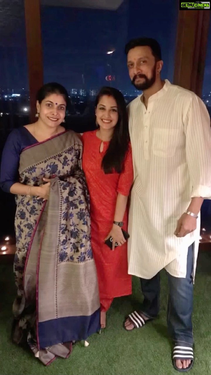 Neetha Ashok Instagram - Last year’s Deepavali celebration with the “Vikrant Rona” family ❤️ can’t believe it’s already a year! ♥️