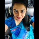 Neetha Ashok Instagram – Saree feels after loooong 💙