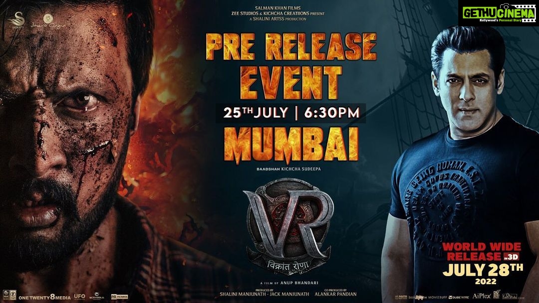 Neetha Ashok Instagram - The Bhai, Baadshah and Rakkamma | Entire Mumbai will have just one name doing rounds today - Vikrant Rona #VRin3D #VRonJuly28 @kichchasudeepa @anupsbhandari @jack_manjunath_ @beingsalmankhan @nirupbhandari @jacquelinef143 @neethaashok01 @b_ajaneesh @laharimusic @williamdaviddop @alankar.pandian @dqsalmaan @dqswayfarerfilms @shalinisanal_shaliniartss @shivakumarart @alwaysjani @shaliniartss @kichcha_creatiions_official @4seasonscreationsas @mysorestudiohouse @SKFilmsOfficial @tseries.official @zeestudiosofficial @zeekannada @pvrpictures @Onetwenty8media @kaanistudio @the_biglittle