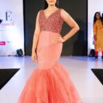 Neetha Ashok Instagram - F.A.C.E calendar launch by @in5nity_entertainment is really trying to make a difference in this much required area of childhood cancer, and it’s really an honour to walk the ramp for the very first time 😬 Big big thanks to @dharmith_rai and @prithamdenzildsouza for this opportunity ❤️ PC @rudresharora.photo Attire and look designed by @nishpanna_perfected_your_way @meghna.shetty MUA @pavanarodrigues Accessories @lolstudiops Fiza by Nexus