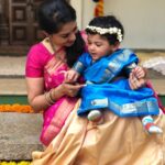 Neetha Ashok Instagram - First February Babies in sareeee! My bundle of joy ❤️ Nia and Nee Chikki forever 😍 The Tamarind Tree