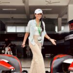Nivedhithaa Sathish Instagram - Nothing gets me like how speed does! 🏁 My Sunday done right with @indianracingleagueofficial @speeddemonsdelhi 🧡 Madras International Circuit