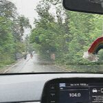 Noorin Shereef Instagram - The rainy day drive….🤍 📸 @fahim_safar