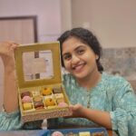 Noorin Shereef Instagram - Delighted to launch the Diwali 2021 sweet boxes @spicebridgetvm restaurant at SFS Homebridge hotel and suites, Trivandrum @sfshomebridge Dropping a reel with one of my favourite sweets from this Diwali box soon 💕 #diwali2021 #spicebridgetvm
