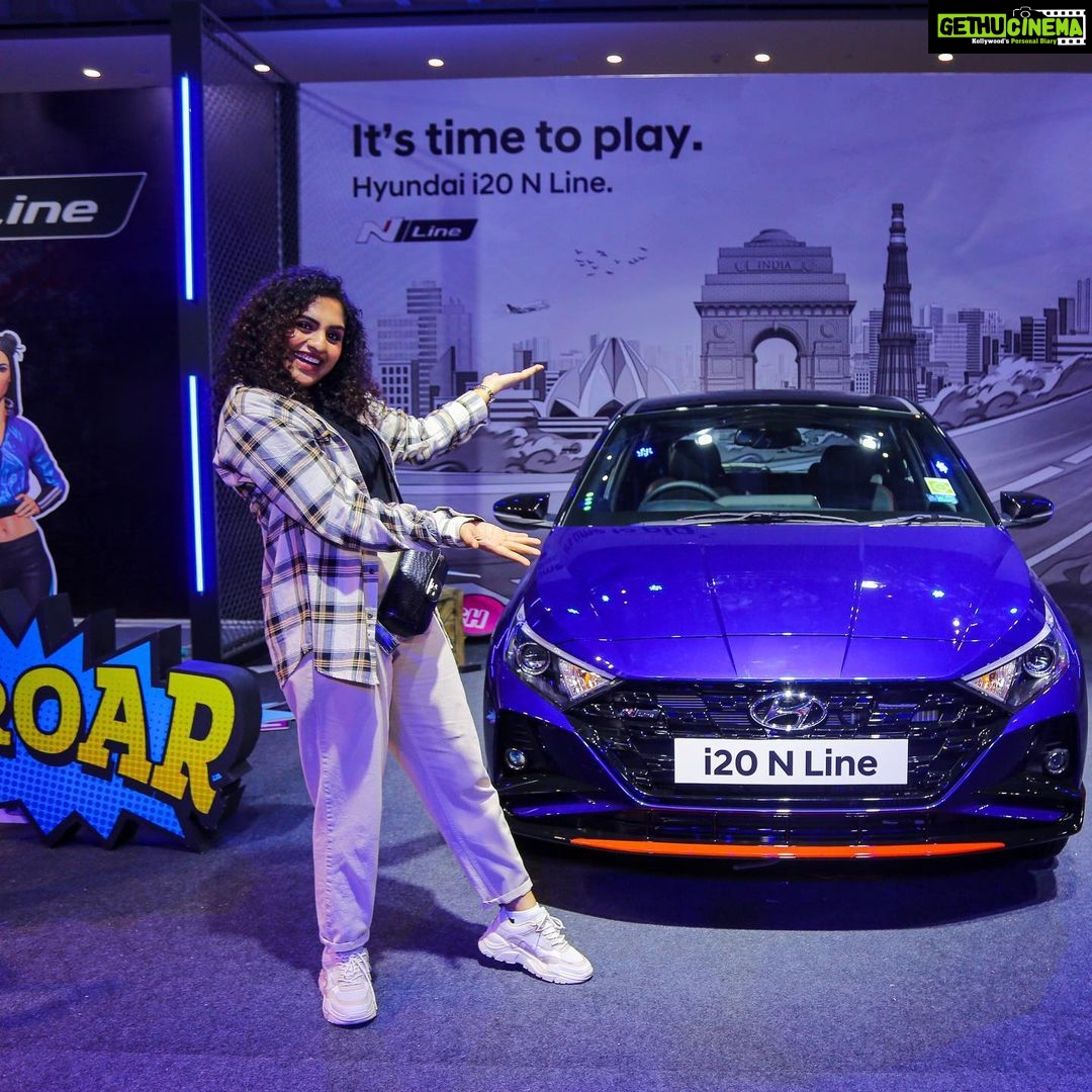 Noorin Shereef Instagram - My playground, my rules. Get ready to watch me play at the Hyundai i20 N Line Creators Arena. @hyundaiindia . . . #Hyundaii20NLine #HyundaiNLine #i20NLine #HyundaiCreatorsArena #ItsTimeToPlay