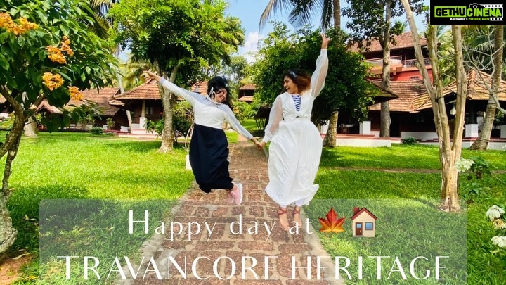 Noorin Shereef Instagram - An oasis of calm and architectural splendour, "The Travancore Heritage" @the_travancore_heritage perched on a cliff⛰️ overlooking the beach🌊🏝️ boasts of an Ayurveda centre ✅️ different category rooms with pool villas✅️ two restaurants with seafood specialities🦞🦐 ✅️ beach facility⛱ and two swimming pools🏊♀️✅️. Relax with traditional Indian Ayurveda treatments and massages at "Anandam Ayurveda Centre"🌱✅️. I loved staying here with my childhood friends , like we never got any chance to spare time for our moments. This decision was the best in our lifetime💞 On the edge of the cliff the property offers rooms with magnificent views of the Arabian Sea🌅🌊. Enjoy special Barbecue dinner in our main "Open House" restaurant.✅ The property has a separate Ayurveda restaurant serving diet menu.🥗✅ 9447763394 info@thetravancoreheritage.com