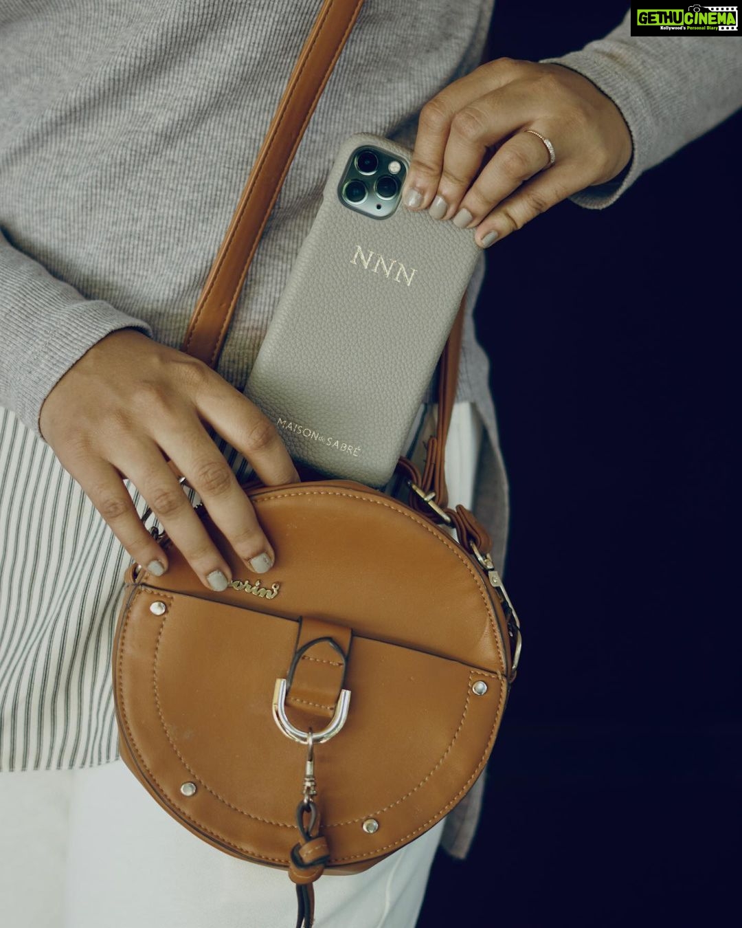 Noorin Shereef Instagram - I like the word 'indolence'. It makes my laziness seem classy. By the way i loved these classy and luxury phone case from @maisondesabre . It have my customised initials in fav color ♥️ which have pure leather base Go check out their page and collect your perfect leather partner #maisondesabre #phonecase #leathercases #luxury #luxuryphonecase #noorinshereef #collab India