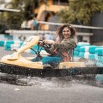 Noorin Shereef Instagram – Adieu to my fears about how to be on a racing track, & Cheers to my love for car racing! It’s here. Our Capital City’s first ever go-carting zone! 
Don’t keep calm.Go get your dear ones along, go race & chill at Funplex, Akkulam Bypass, Trivandrum. 

( A 🏁go-kart or go-cart is an open wheel car which comes in different sizes and shapes. Go-kart racing, which has been around for decades, is often seen as a stepping stone to the more popular Formula One racing. These karts can come at different speeds, some going up to 260 km/hour. However, the karts meant for recreation for public use would generally use lower speeds.) 

Come to @funplextvm  and feel that you own the race🏎🏁

At @funplextvm 
Pc @three.feet.project

#noorinshereef #funplex #gokart #gocarting #capital #trivandrum #motoblog Trivandrum, India