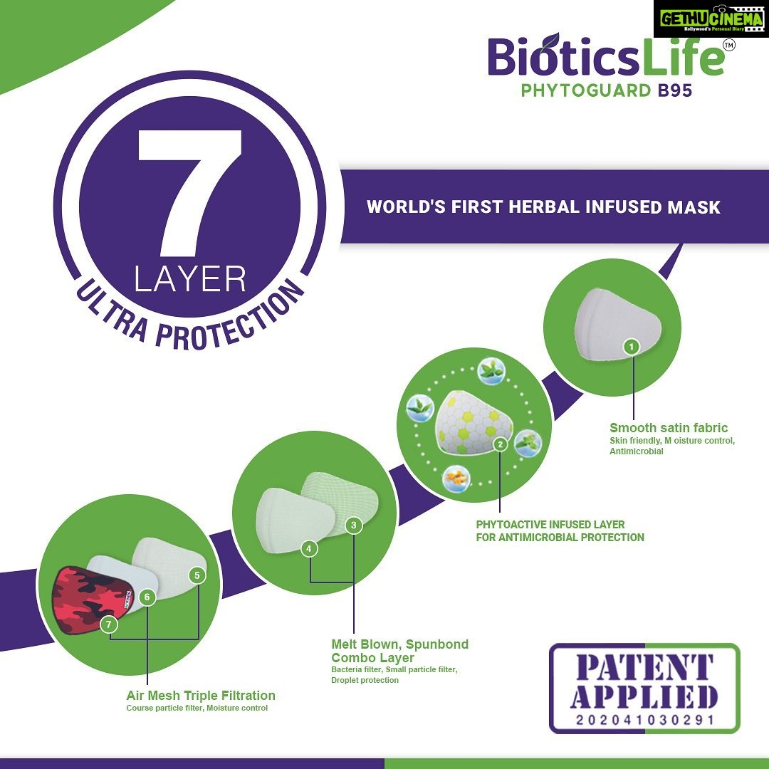 Noorin Shereef Instagram - Presenting PHYTOGUARD B95, the World's 1st Herbal Infused Mask by @bioticslife The 7 layer mask with the richness and the goodness of Turmeric, Neem, Tulsi, and Spearmint gives you a relieving and soothing respiration. PHYTOGUARD B95 comes with a free Mask Wash which is an antimicrobial herbal shampoo that helps to wash and retain the richness of all the herbs. For more, visit : https://bioticslife.com @bioticslife World’s first Herbal infused B95 mask Patent-pending Unique Phytoprotection formula Natural relieving aroma Add on PHYTOGUARD B95 Herbal mask wash provided Bacterial Filtration Efficiency of 99.1% Advanced 7-layer protection Reusable up to 40 gentle washes with our PHYTOGUARD B95 Herbal mask wash Super breathable, minimal eyewear fogging, ergonomically best fit. #bioticslife #herbalmask #mask #covid19 #facemask #masks #coronavirus #corona #staysafe #stayhome #socialdistancing #pharmacy #medicine #health #medical #healthcare #pharmaceuticals #bioticslife #bioticslab #phytoguard India