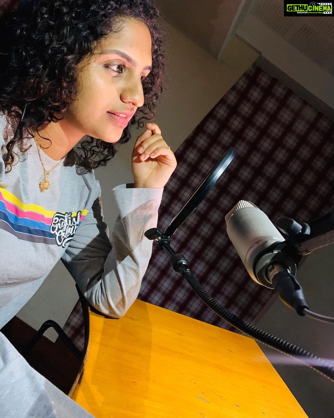 Noorin Shereef Instagram - While the dubbing sections of MARAD 357 #postproduction