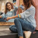 Noorin Shereef Instagram - This is me🤭.wearing a loose shirt with a common blue jean and a white sneaker ,forgot that i was in a boutique for making my new outfit designs!! Anyway i got a mirror and a nice outfit so chill babe, lets take a picture. (Note- stay tuned to see my new bridal designs from @thanuzbridalboutique ) . My phone gonna fall😖 . Wearing Plus-Sailor Collar Lantern Sleeve-Shirt (808185) from @sheinofficial ♥️ Use my code 4Noorin10 for extra 10% off for every @sheinofficial 2000+ purchase 📸 @deepak_rs_4040 . #sheinofficial #shein #sheingals #sheinplussize #blackfriday #sheinindia #sheininfluencerindia Thanuz boutique
