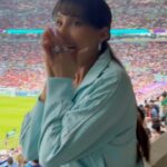 Nora Fatehi Instagram – That moment when u hear ur voice at the world cup stadium @fifaworldcup 🥹🥹😍this was so surreal! Its milestones like this that make the journey so worth it 🥹❤️🙏🏽 i Always envisioned moments like this,  im Just a Dreamer with a hunger to make those dreams come alive! From a regular shmagular girl in the hood to this! 🥲😄 🌎 🌍 
Believe in ur self guys, never let anybody tell you You Cant! Ur dreams are never too big! Many laughed at me at the start but we out here!! And this is just the beginning..