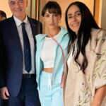 Nora Fatehi Instagram – Thank you Gianni Infantino for having me at the game! Portugal vs Uruguay! It was lovely to meet you and your wife! 🧡 It was my first time watching a match live in a stadium and it was an amazing experience! 🙏🏽 @fifaworldcup