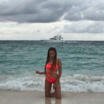 Parvati Melton Instagram - She stood in the storm, & when the wind did not blow her away… she adjusted her sails ⛵️ #travel #beach #miamibeach #swim #swimwear #turksandcaicos #fashion #travelblogger #bikini #agentprovocateur #miami #model #modeling #island #boat #yacht @agentprovocateur