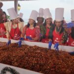 Poornima Bhagyaraj Instagram - My first cake mixing experience . Thank you Sherene for inviting me to the rooftop lounge of #ramada plaza, Guindy. Such a breathtaking view @ramadaplazachennai @sherjd @sailakshmi_2402 @weenapradhan