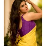 Pragya Nagra Instagram - This colour combo💜💛 Costumes - @ivalinmabia Stylist - @priyaregan_mb Photography - @camerasenthil Shoot organised by @rrajeshananda