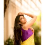 Pragya Nagra Instagram - This colour combo💜💛 Costumes - @ivalinmabia Stylist - @priyaregan_mb Photography - @camerasenthil Shoot organised by @rrajeshananda