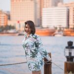 Prayaga Martin Instagram - Camera shy! Yes, have lately become that. #letmebehonest Thank you @iyer_rover x @pictovert.india Love the prints on the shirt @resha_by_rehana_shana Al Seef, Dubai Creek