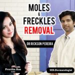 Preetika Rao Instagram - Flat Moles and Raised Moles both can grow bigger in size if home remedies are tried for cure ! Lime Stone, garlic application on the Moles will for surely make the Moles bigger by triggering the Melanin content as personally observed by me. Hemopathy medicines to treat Moles also trigger the Melanin content and can make the Moles bigger in my personal experience. Mole Removal Creams don't work! Let's find out if moles can be permanently removed from today's episode with Celebrity Dermatologist Dr Rickson Pereira. Check the video link in Story👆 #mole #moleremoval #freckles #flatmoles #moleremovaltreatment #warts #wartstreatment #wartsremoval #moleskin