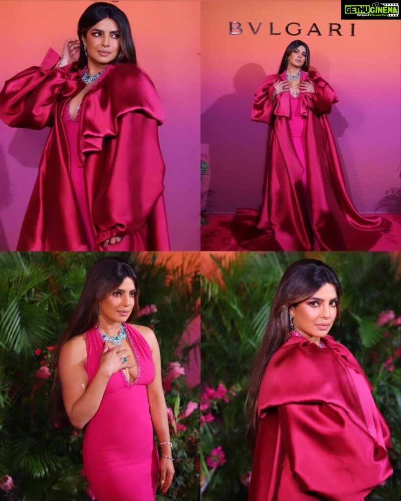 Priyanka Chopra Instagram - What a gorgeous evening celebrating @bulgari’s Eden, The Garden of Wonders collection in Dubai with my dear friend @jc.babin. @lucia_silvestri, your exquisite designs are so beautiful, and bring so much joy to everyone who wears them. I’m so proud to be your ambassador. Styling: @luxurylaw Makeup: @danielcbauer Hair: @gabrielggeorgiou Jewelry: @bulgari 📸: @patricksawaya Bvlgari Hotel & Residences, Dubai