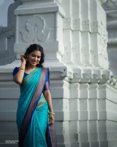 Priyanka Ruth Instagram - Happy diwali 💥💥💥
.
.
.
@arockiya_amalan_jr_films 
Jewels:@subbus_earrings
Blouse:@vasana.fashion 
#diwali #happydiwali #postivevibes #fastival #saipriyankaruth