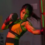 Priyanka Ruth Instagram - Be the girl who kicks Ass ☠ . 📸:@karma_beginz Location:@fluxfitnessstudio . . #fittness #gym#gotogym #fluxfitnessstudio #keepgoing #keepgoingforward #thinkpositive #saipriyankaruth FLUX Fitness Studio
