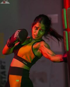 Priyanka Ruth Instagram - Be the girl who kicks Ass ☠️
.

📸:@karma_beginz
Location:@fluxfitnessstudio 
.
.
#fittness #gym#gotogym #fluxfitnessstudio #keepgoing #keepgoingforward #thinkpositive #saipriyankaruth
