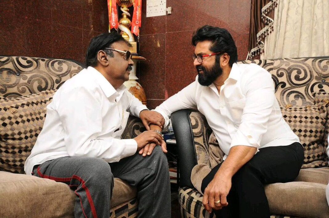 R. Sarathkumar Instagram - Wishing our dear friend the very best of health and wish and pray that the almighty will bless him with strength to recover and get back with more vigor and energy as before and continue his good work. May the heaven's choicest blessings be showered upon you on this special occasion viji sir . Let us all pray for his good health. . . . . . . @captainnewstv @_captain_fan_club #vijayakanth #vijayakanthbirthday #captions #hbdvijayakanth #hbdcaptain #விஜயகாந்த் #happybirthdayvijayakanth #HBDகேப்டன்விஜயகாந்த் #August25th