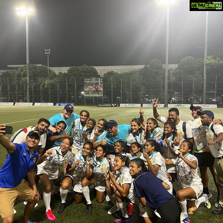 Rahul Bose Instagram - You capture my heart. Silver for the Indian Women’s Rugby 7s team at the #AsianRugby7sTrophy . If you had seen them play 3/4 of one game with only 6 (vs 7) players, and then come from 5-12 down to win 17-12 in the semis, your heart would be captive too. Indian Women, the day you win gold is around the corner. Literally. And we will all be there to take that selfie. Much love. @rugbyindia @sports_odisha