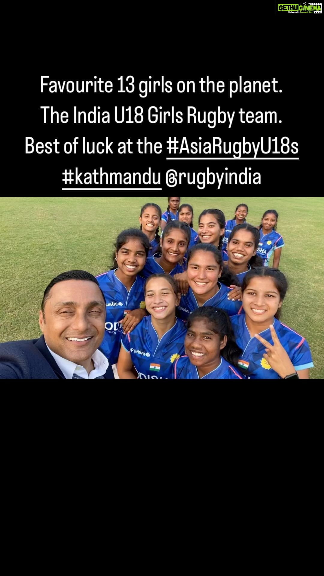 Rahul Bose Instagram - One day before they leave for Kathmandu, please meet the Indian Girls U18 Rugby team. A mix of girls states ranging from Bihar, Rajasthan, Goa, Odisha, Maharashtra…all of them connected by their infectious laughter and their take-no-prisoners attitude on the field. So, so proud of this bunch. Now go and smash it in Nepal, ladies. #AsiaRugbyU18SevensChampionship #Kathmandu @rugbyindia