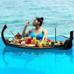 Rashmi Gautam Instagram – This is how your 1st international trip after 2020 feels like 
#blue #sunseasandsky #floatingbreakfast #rashmigautam