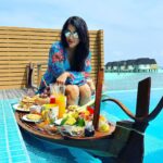 Rashmi Gautam Instagram - This is how your 1st international trip after 2020 feels like #blue #sunseasandsky #floatingbreakfast #rashmigautam