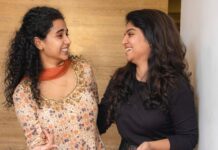 Raveena Ravi Instagram - #lovetoday day 1 with @prathananathan ! My partner in crime in the movie 😂🖤 swwwwiippe! Photo courtesy : @lokesh_photos 🙏🏻