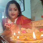 Rekha Krishnappa Instagram - @Deepawali celebration . . . #deepavali #diwali #diwalispecial #diwali2022 #diyas #festivities #festivewear #festiveseason #festivalathome