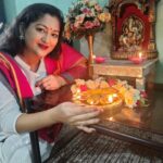 Rekha Krishnappa Instagram - @Deepawali celebration . . . #deepavali #diwali #diwalispecial #diwali2022 #diyas #festivities #festivewear #festiveseason #festivalathome