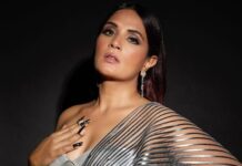 Richa Chadha Instagram - I don’t give a GLAM! ✨ . . . Outfit- @amitaggarwalofficial Jewellery- @outhousejewellery & @blingsutra @ascend.rohank Styled by- @anishagandhi3 & @rochelledsa Hair @ashisbogi , make up @shaylinayak , assisted by @vickyvandre , Camera @harshphotography11