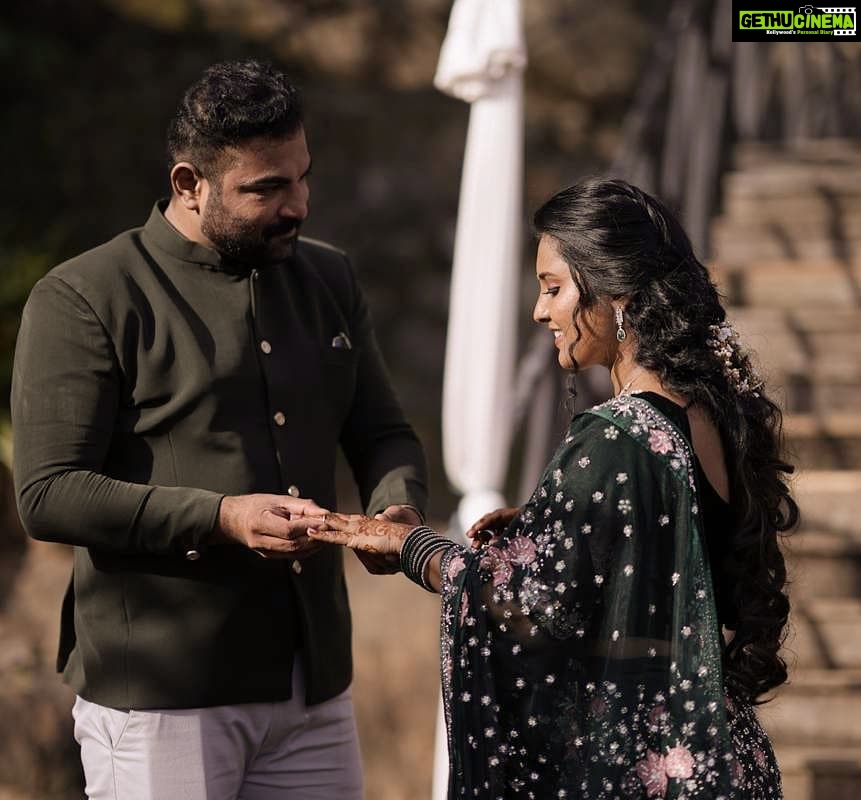 Roshna Ann Roy Instagram - One year ago today this handsome man got down on one knee and asked me to be his wife! I was and still am so happy to say yes! I love you, ❤️ ! Every day with you is an adventure and I love it 😂 mr. @kichutellus On our first engagement anniversary, I want to thank you for sticking with me for this long." "If you want to measure my love for you, just count the days we have been together. And that's a lot! The day we got engaged was the day when we took the first step towards our dream of getting married💞 ... Happy first engagement anniversary ❤14/11/2020 ♥