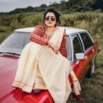Roshna Ann Roy Instagram - ♥" 📸 : @sherinabrahamphotography Styling : @i_____mahii Mua : me Hair styling : @parvathyrajsmakeupstudio Saree : @kanchivaram.in Jwells : @inikacollections Aluva
