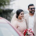 Roshna Ann Roy Instagram - In the name of Love, Life, Happiness & Togetherness”... 28. 11. 2020 . . . @kichutellus Mua. : @shibin4865 👗 :. @dhaga_brand Jwells: @rubyscreations17 His suite: @hemmerdesigns Mua & styling : @soorajskofficial