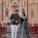 Roshna Ann Roy Instagram - .My person… for life. @kichutellus #engaged #R&k . . .📸 : @_whitelinephotography_ @sainu_whiteline Mua : @mjsindhu 👗 : @ladies_planet_ & @noushad__ladiesplanet @ladies_planet_rental_jewellery 👔 : @zohib_zayi @dhaga_brand